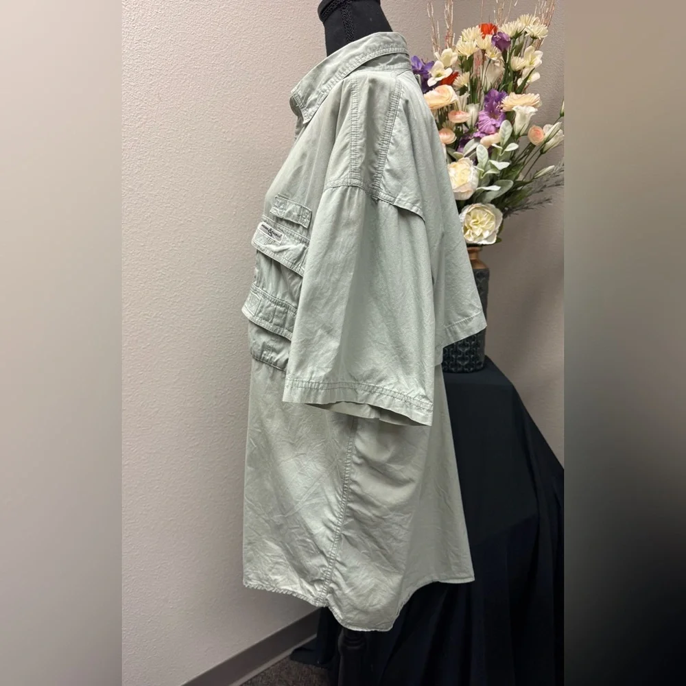 Hook&Tackle High Tech Fishing Gear Men's Short Sleeve Button Down Shirt size XL - Picture 7 of 12